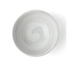 Sale MIYA Company Bowl White Water Swirls 8-1/2