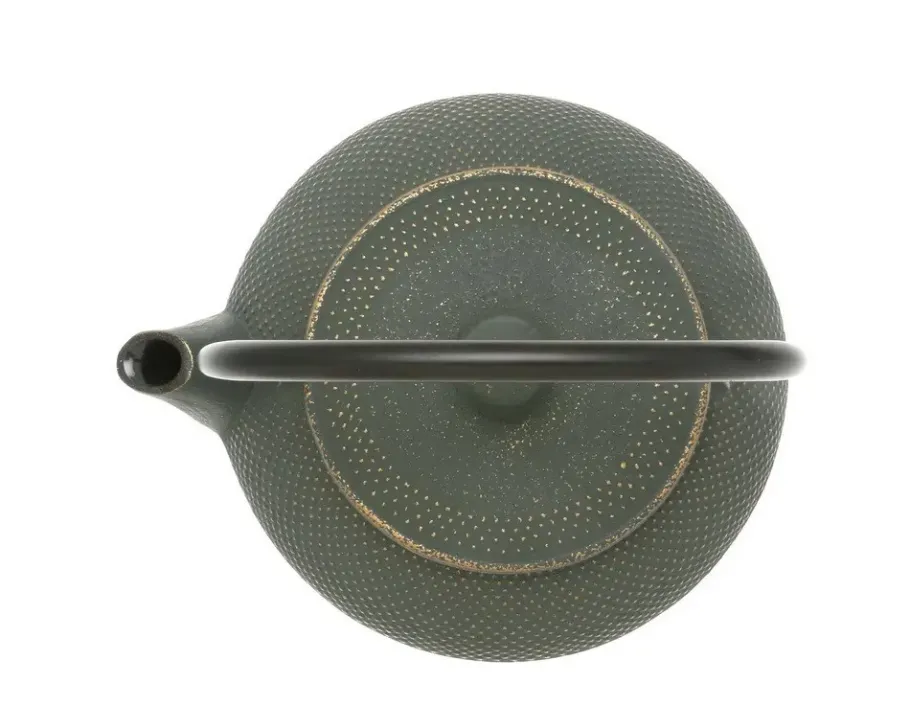 Online MIYA Company Cast Iron Green/Bronze Hobnail Teapot 0.65L