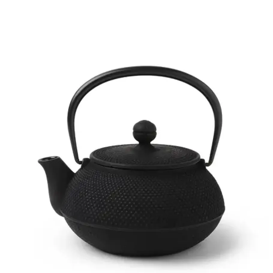 Outlet MIYA Company Cast Iron Teapot Black Hobnail 0.65L
