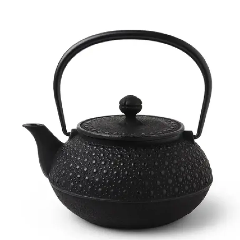 Sale MIYA Company Cast Iron Teapot Black Honeycomb 0.9L
