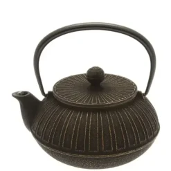 Best MIYA Company Cast Iron Teapot Gold Black Chrysanthemum