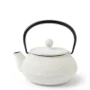 Hot MIYA Company Cast Iron Teapot Gold Linen Hobnail 0.65L