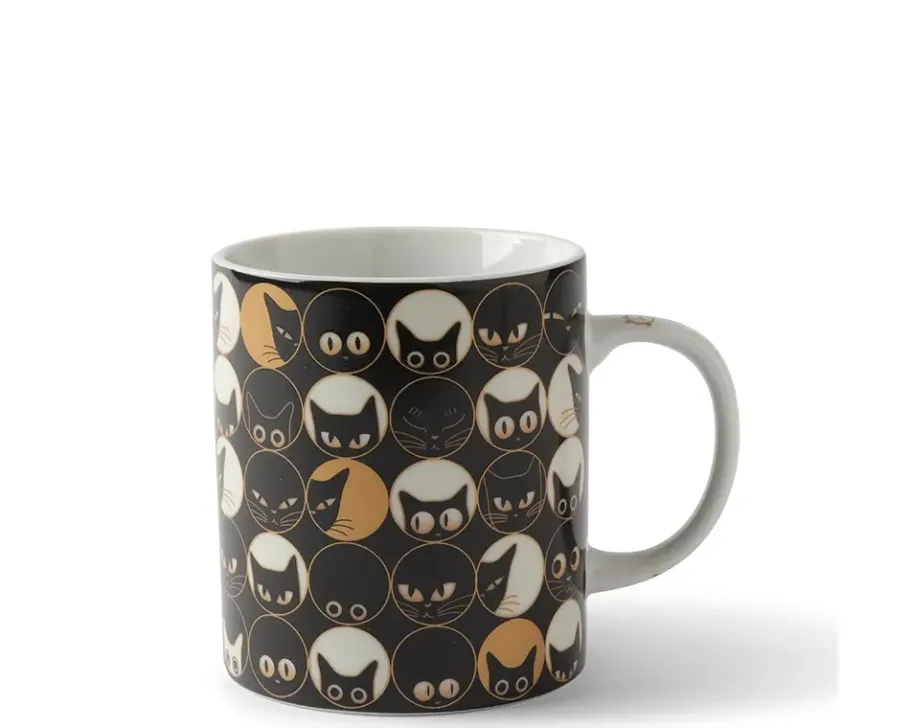 Sale MIYA Company Cat Eyes 8 Oz. Mug - Black