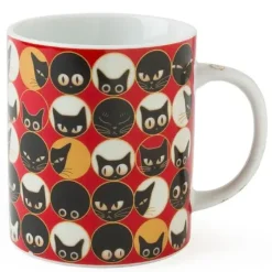 Clearance MIYA Company Cat Eyes 8 Oz. Mug - Red