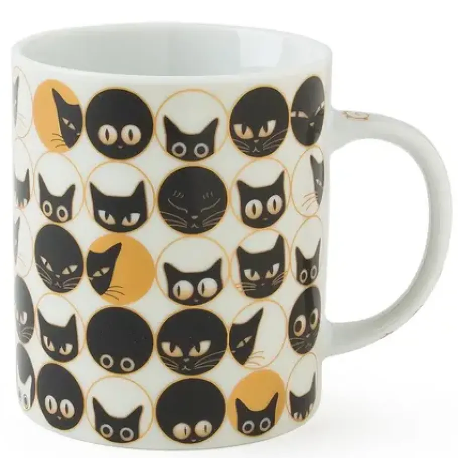 Best MIYA Company Cat Eyes 8 Oz. Mug - White