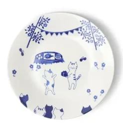 Hot MIYA Company Cat Party 9-1/2" Plate
