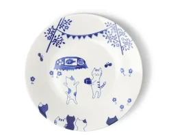 Hot MIYA Company Cat Party 9-1/2" Plate
