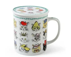 Hot MIYA Company Cats In Hats Mug With Lid