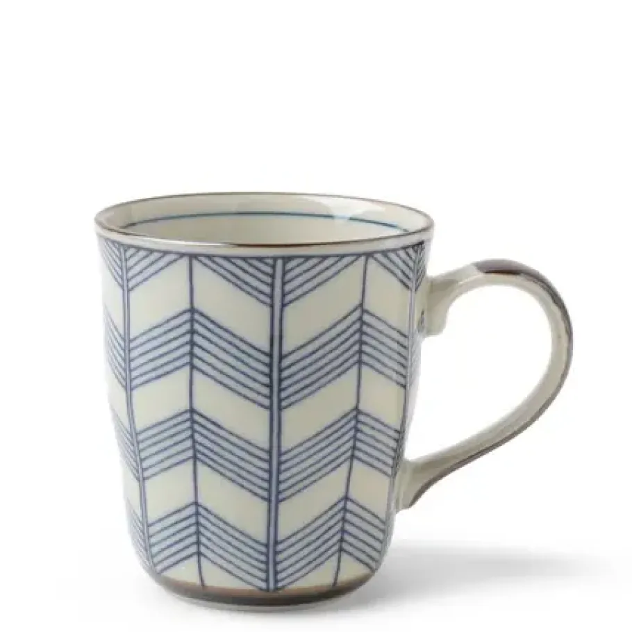 Clearance MIYA Company Celadon Chevron 8 Oz. Mug