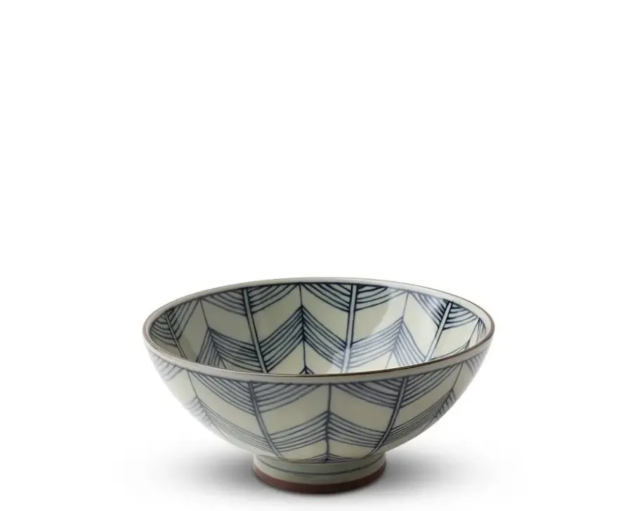 Outlet MIYA Company Celadon Chevron 5.5" Rice Bowl