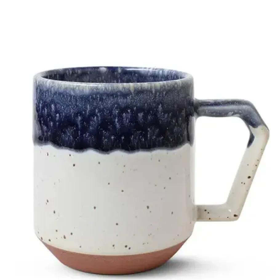 Hot MIYA Company Chips 12 Oz. Mug Navy Drip Glaze