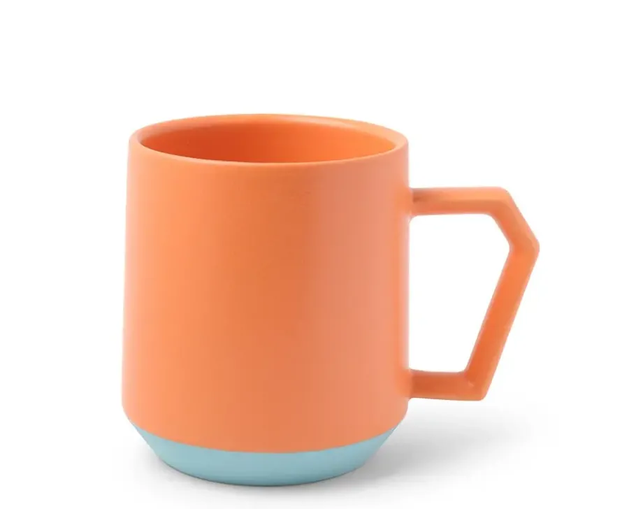New MIYA Company Chips 12 Oz. Mug Pastel Orange