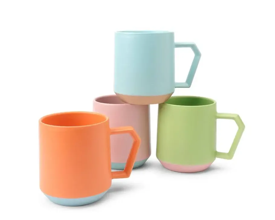 New MIYA Company Chips 12 Oz. Mug Pastel Orange