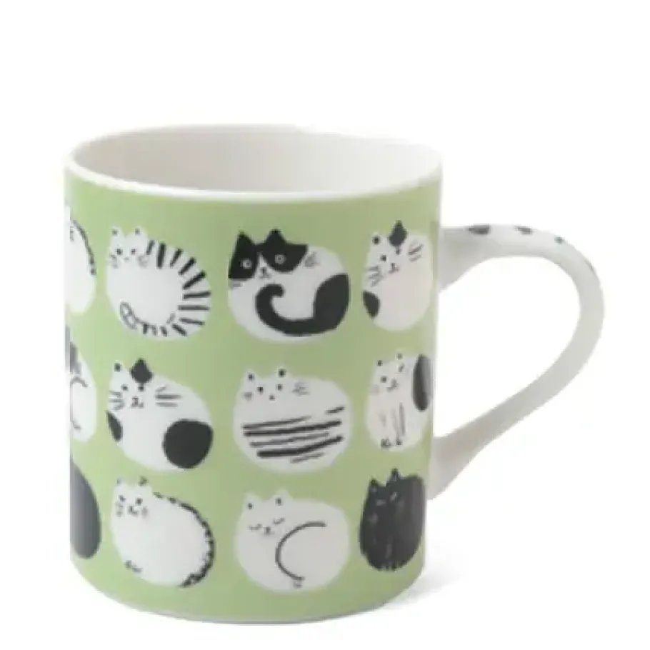 Sale MIYA Company Cozy Cats 8 Oz. Mug - Green