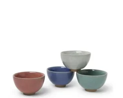 Outlet MIYA Company Crackle 5 Oz. Teacup Set Of 4