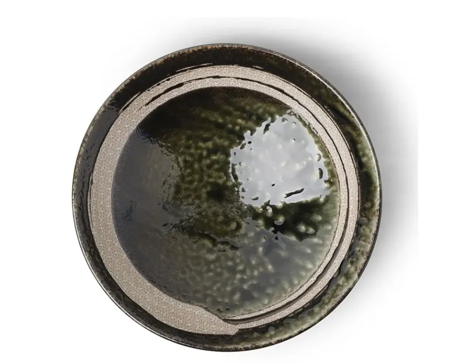 New MIYA Company Enso Dark Green Serving Bowl