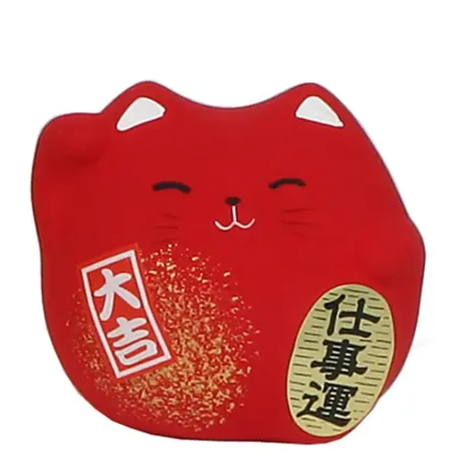 Outlet MIYA Company Feng Shui Cat 2.25" - Red