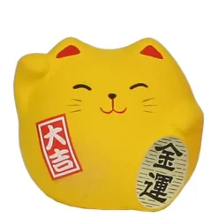 Discount MIYA Company Feng Shui Cat 2.25" - Yellow