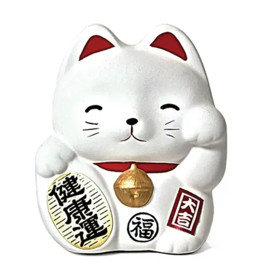 New MIYA Company Feng Shui Fortune Cat Bank - White