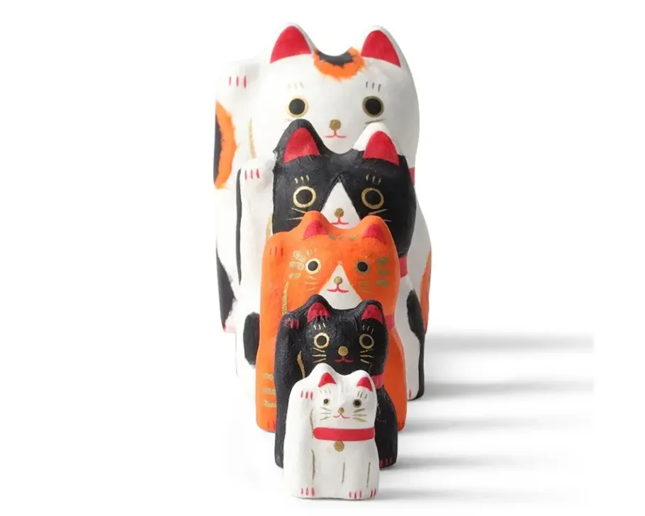 Outlet MIYA Company Figurine Fortune Cat Nesting Doll Set