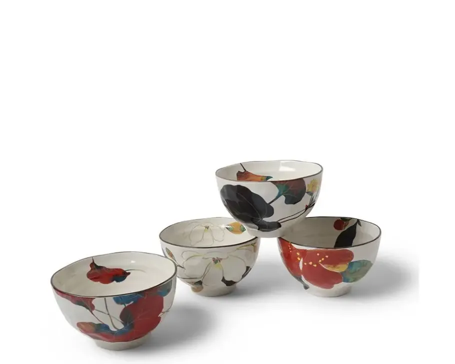 Best MIYA Company Floral Fall Rice Bowl Set