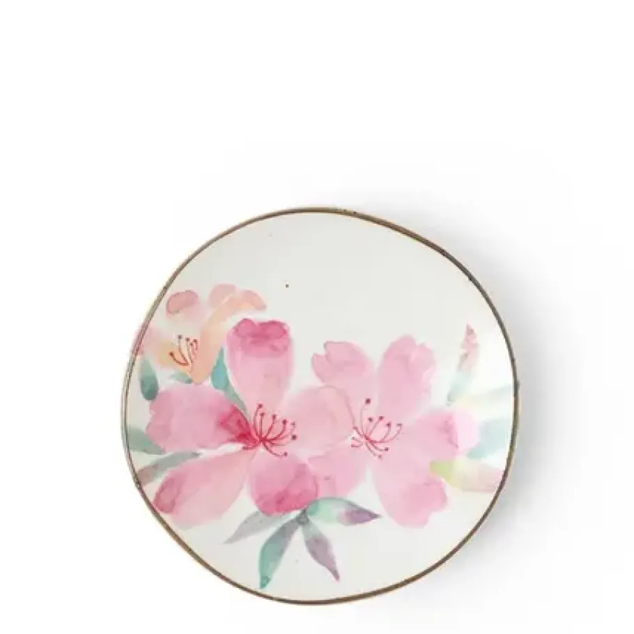 Clearance MIYA Company Floral Mini Plate Pink