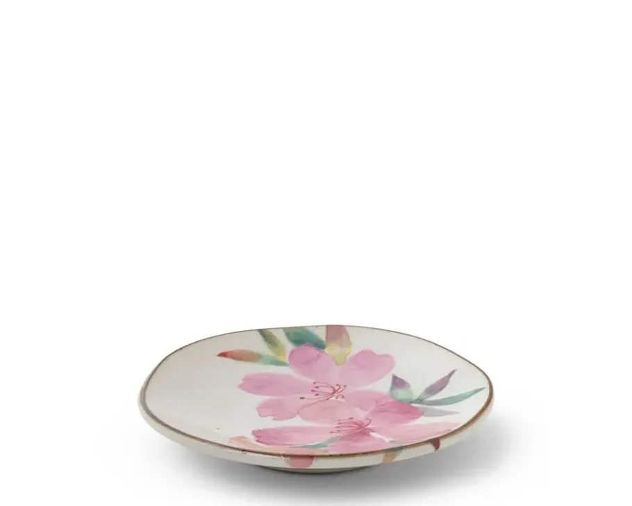 Clearance MIYA Company Floral Mini Plate Pink