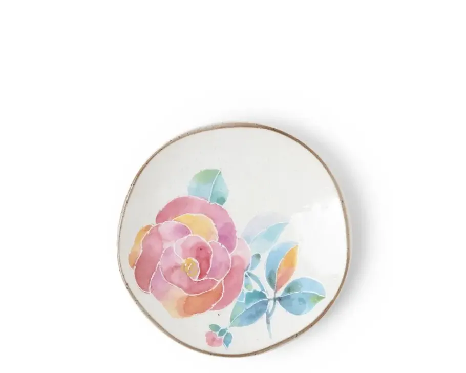 MIYA Company Floral Mini Plate Pink Rose