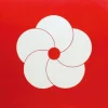 Online MIYA Company Furoshiki Pattern Flowers Red 27.5" Sq.