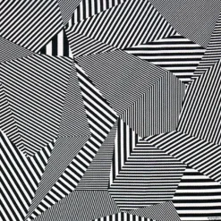 Best MIYA Company Furoshiki Pattern Stripes Black 38.75" Sq.
