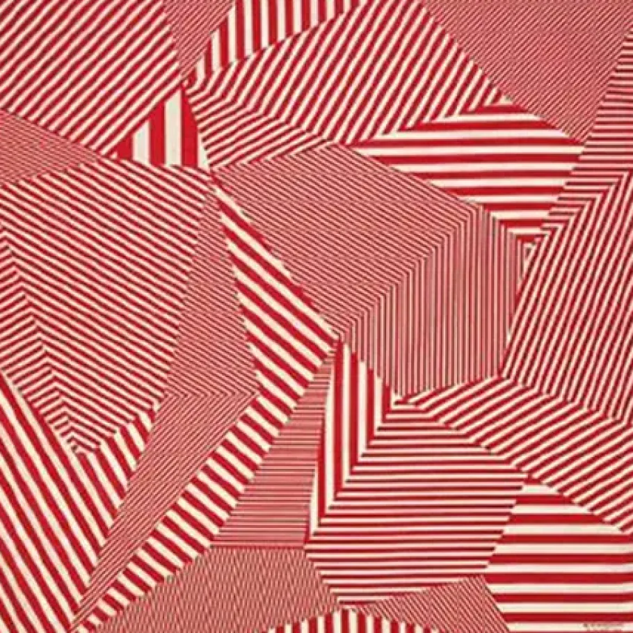 Outlet MIYA Company Furoshiki Pattern Stripes Red 38.75" Sq.