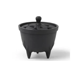 Discount MIYA Company Incense Holder Cast Iron Black Flower Petal
