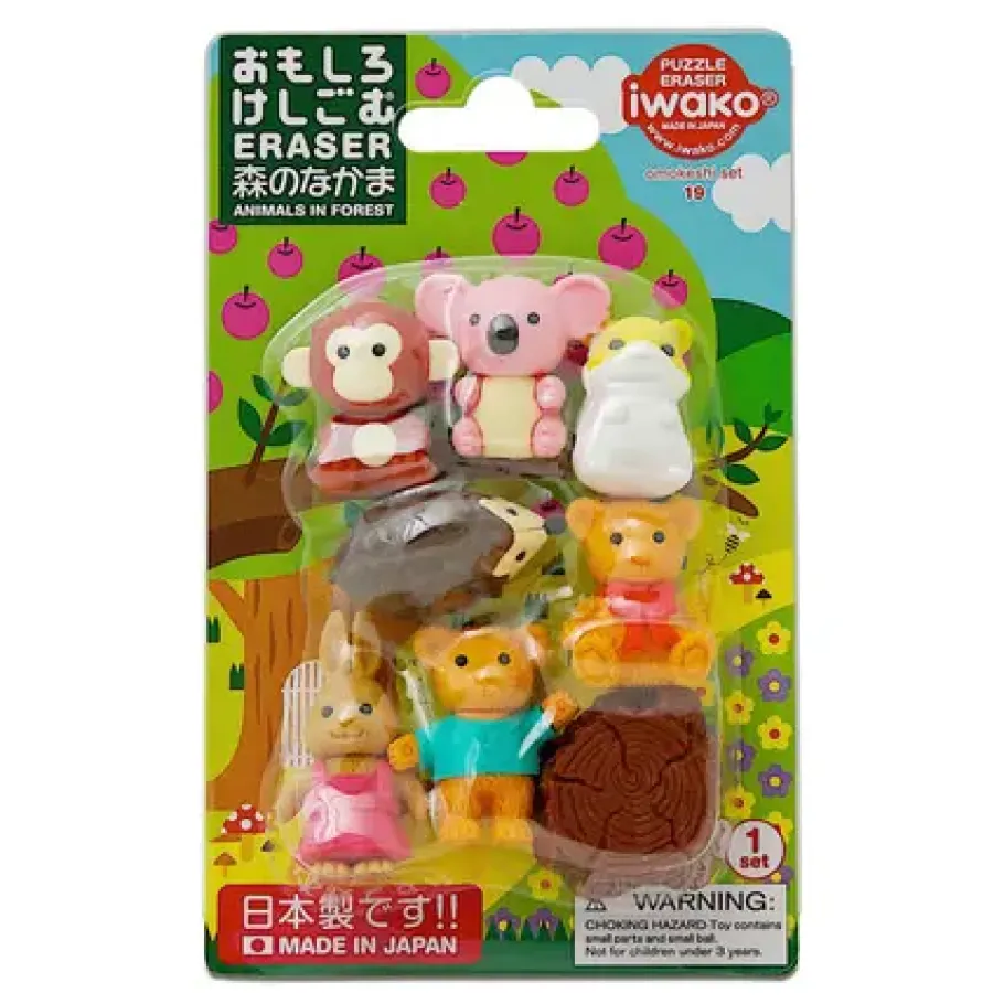 Online MIYA Company Iwako Forest Friends Eraser Pack At Miya