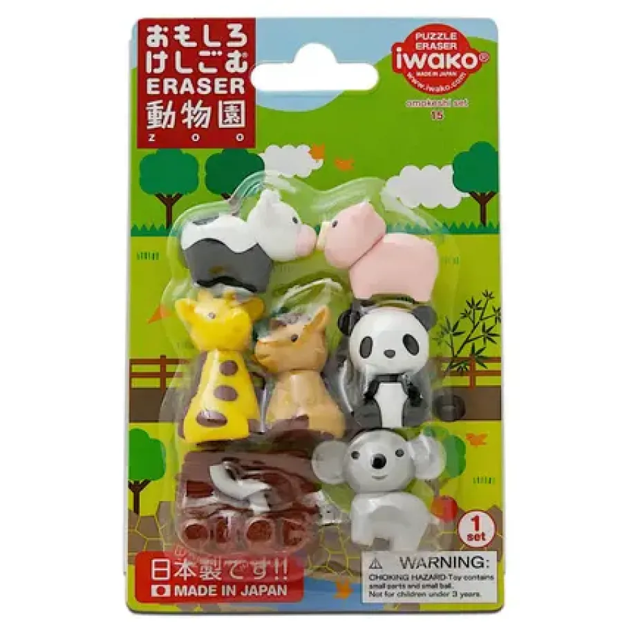 Online MIYA Company Iwako Zoo Animals Eraser Pack At Miya
