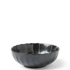 Hot MIYA Company Kasa Lines Black 5.5" Bowl