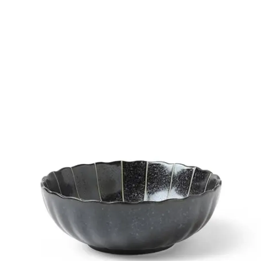 Hot MIYA Company Kasa Lines Black 5.5" Bowl