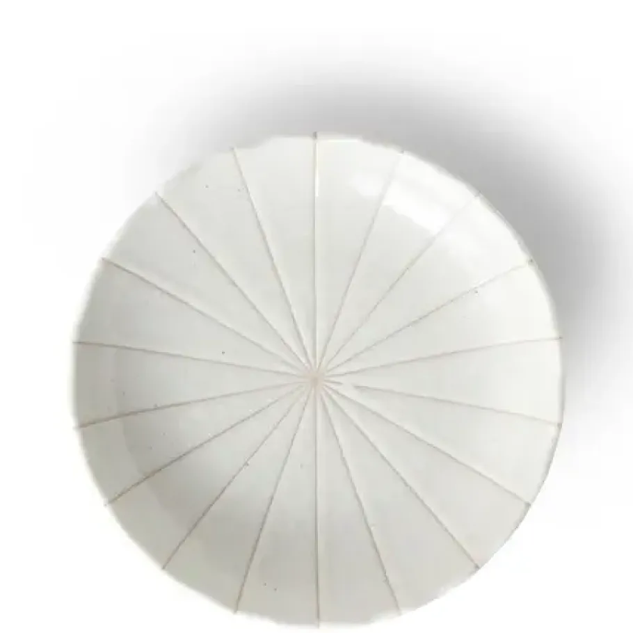 New MIYA Company Kasa Lines White 6.5" Plate