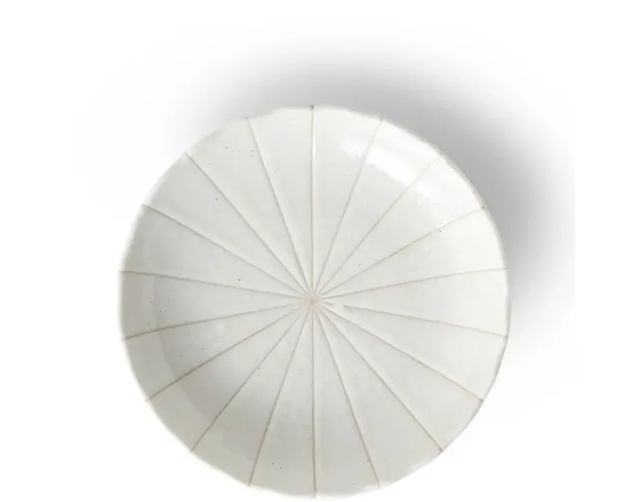 New MIYA Company Kasa Lines White 6.5" Plate