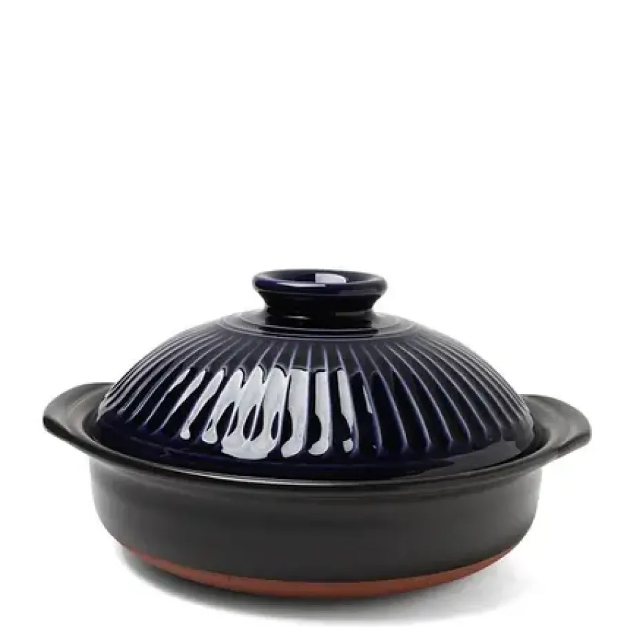 Online MIYA Company Kikka Blue Donabe Casserole 10"