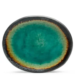 MIYA Company Kosui Green 7" X 5.75" Oval Plate