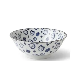 Sale MIYA Company Maneki Neko Blue 7.75" Bowl