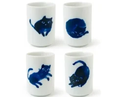 Best MIYA Company Midnight Blue Cat Cup Set