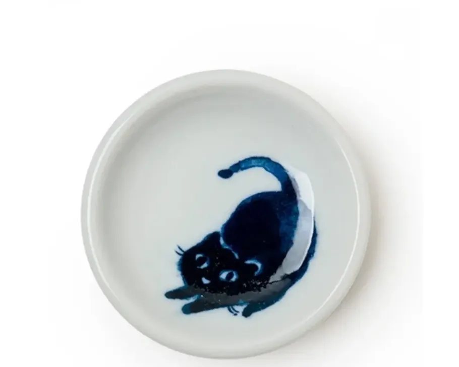 Clearance MIYA Company Midnight Blue Cat Dish Set