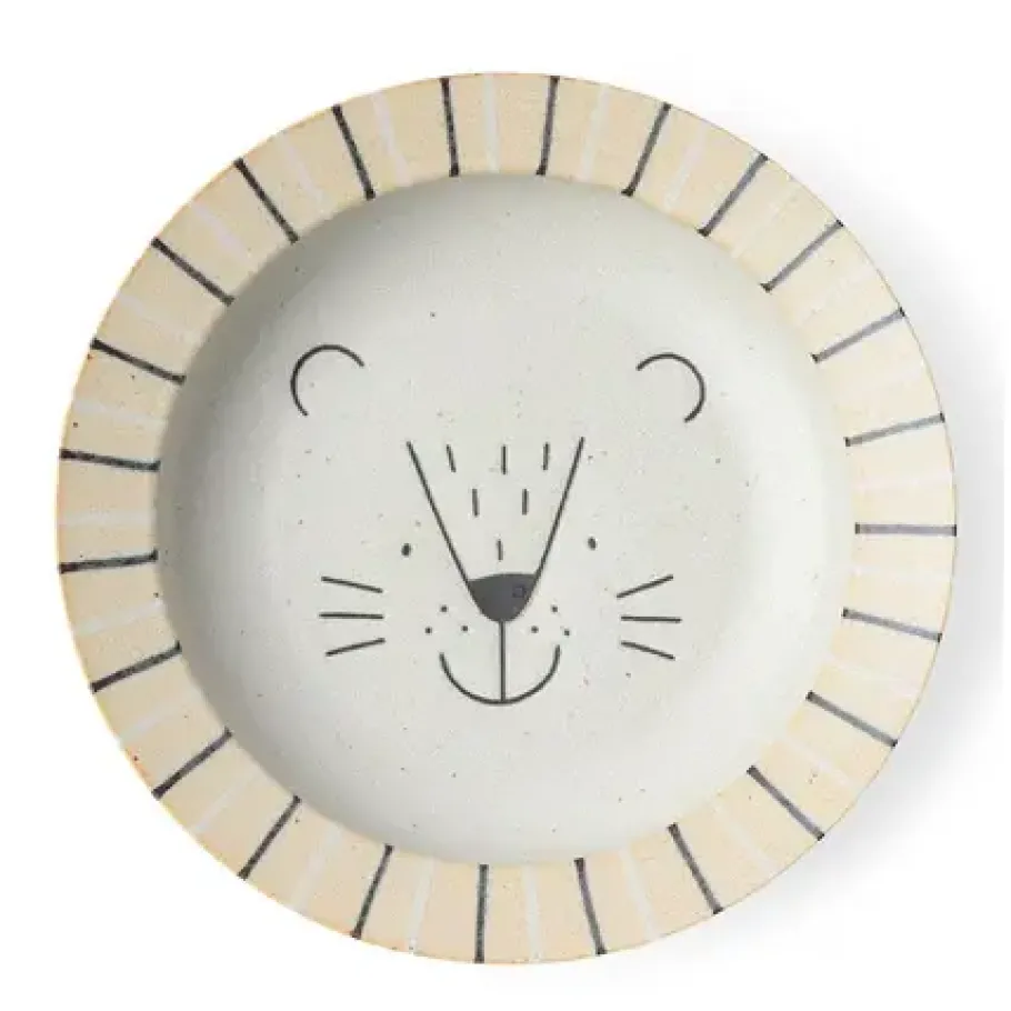 Online MIYA Company Mogu Mogu Lion Shallow Bowl 8.75"