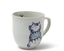 Clearance MIYA Company Mug Cat Trio Blue