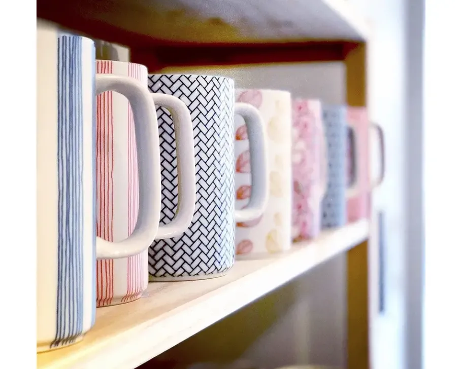 Hot MIYA Company Mug Red Obi Stripe