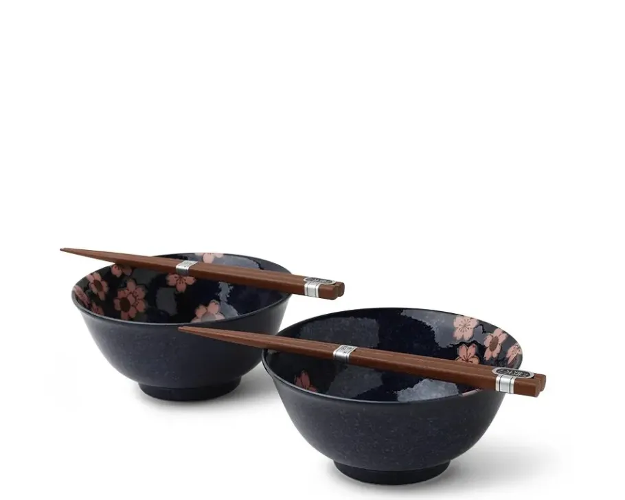 MIYA Company Namako Pink Sakura 5.75" Bowl Set/2