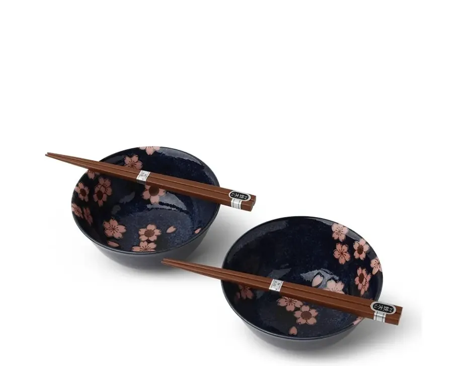 MIYA Company Namako Pink Sakura 5.75" Bowl Set/2