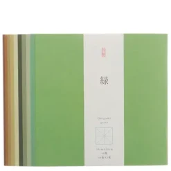 Sale MIYA Company Origami Paper Washi 10-Shades Of Green