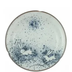 Best MIYA Company Plate Rabbit & Moon 8-3/4"